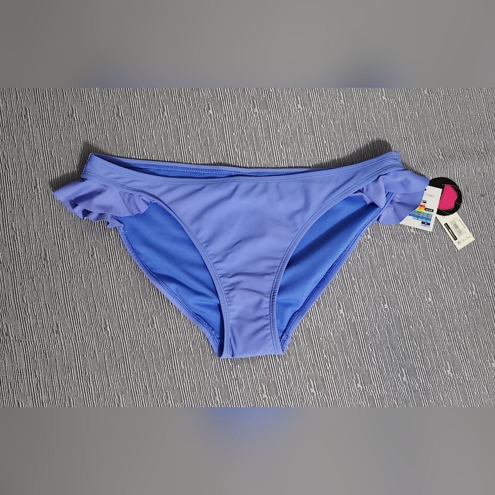 No Boundaries Blue Ruffle Bikini Bottom Size Large New With Tags